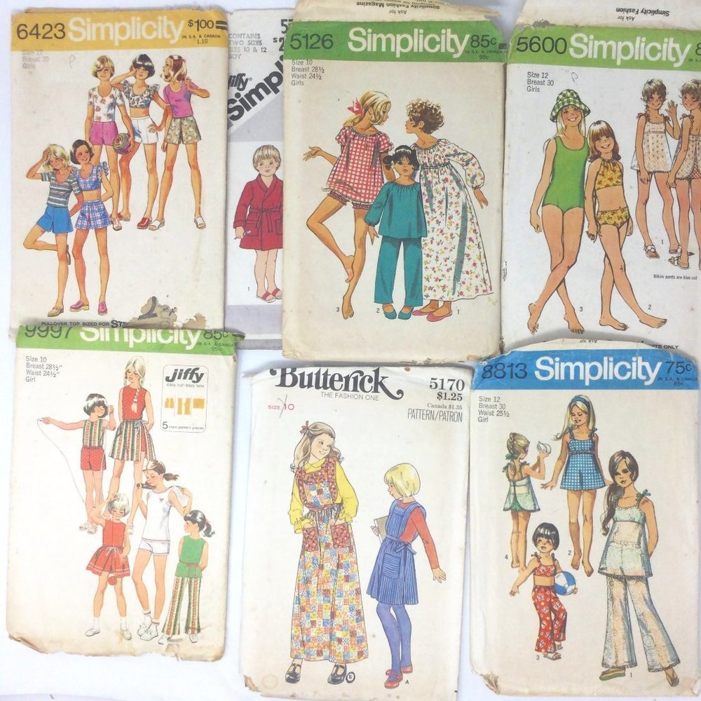Vintage Children and Toddler Sewing Patterns